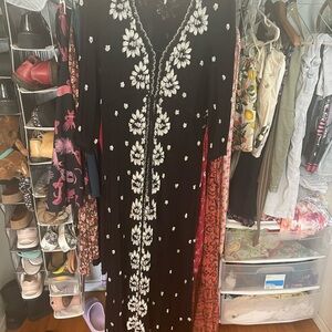 Black and White Floral Dress